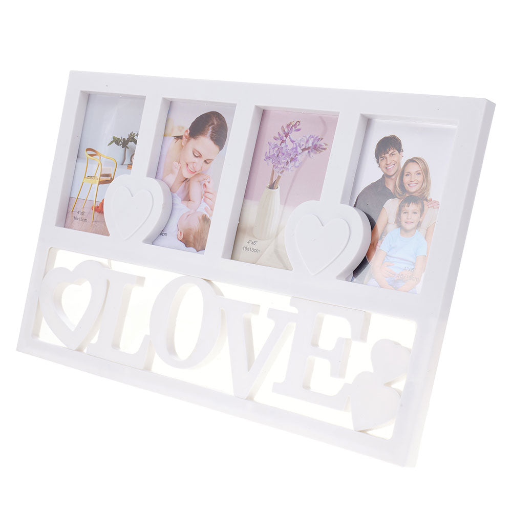 Rama foto colaj LOVE inimi 4 poze