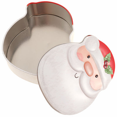 Cutie metalica cu forma de Mos Craciun