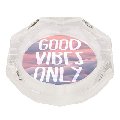 Scrumiera sticla sublimabila HEXAGONALA AS254833 - Green Print