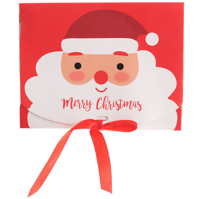 Cutie dreptunghiulara de cadou cu funda MOS CRACIUN