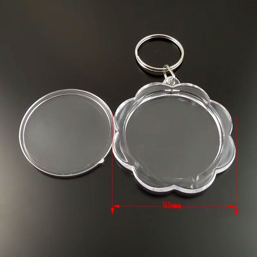 Breloc plastic insertie foto Floare - set 100 buc BRE625147 - Green Print