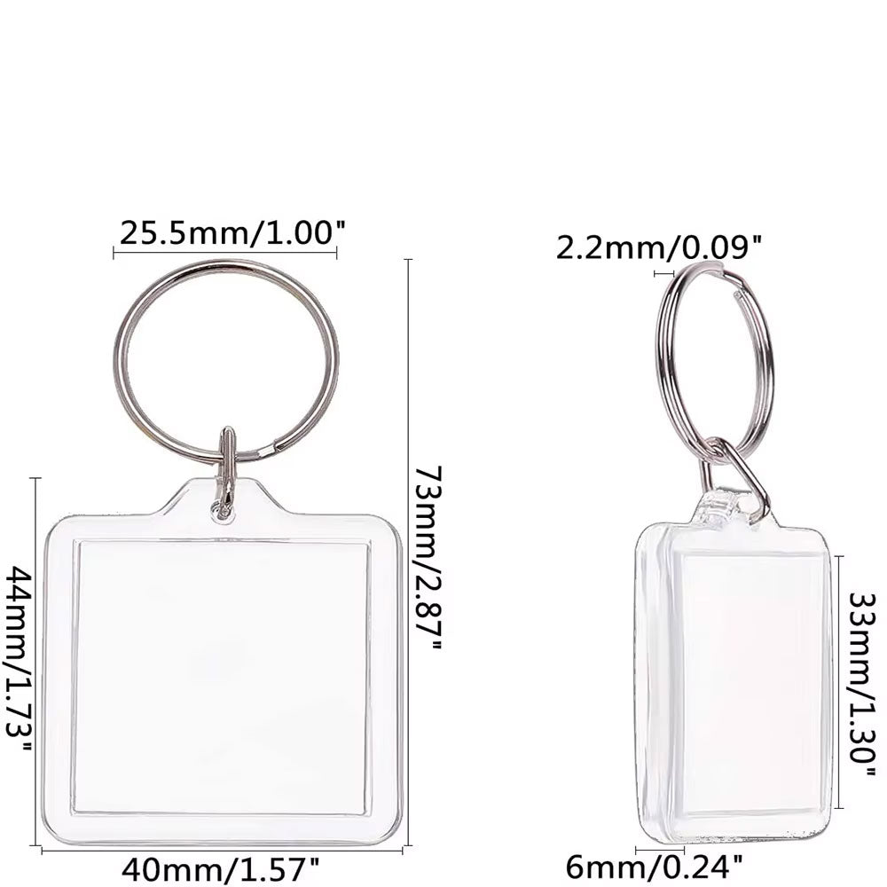 Breloc plastic insertie foto 4x4 - set 100 buc BRE625109 - Green Print