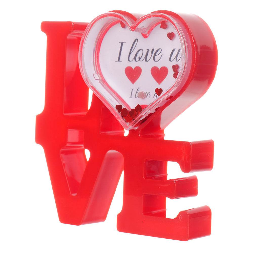 Glob foto LOVE rosu cu LED