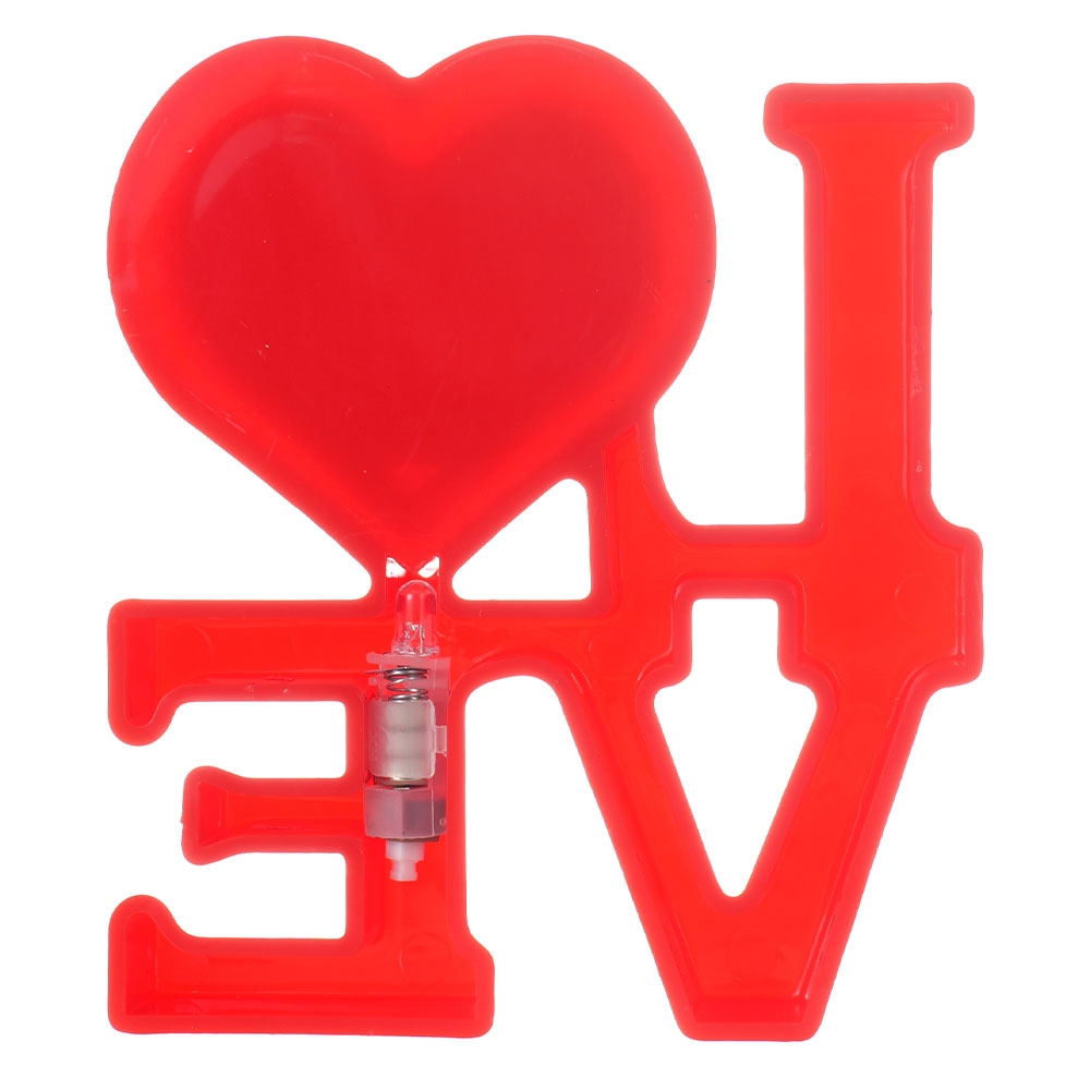 Glob foto LOVE rosu cu LED