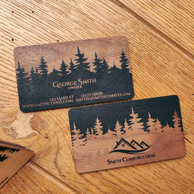 Placa de lemn - carte de vizita - 85 x 55 WD653301 - Green Print