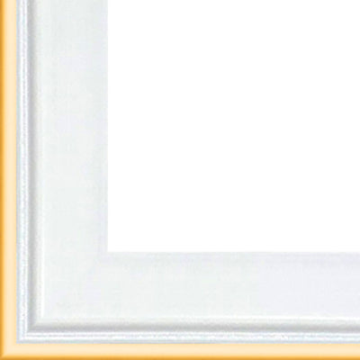 Rama foto Barcelona alb+auriu A3