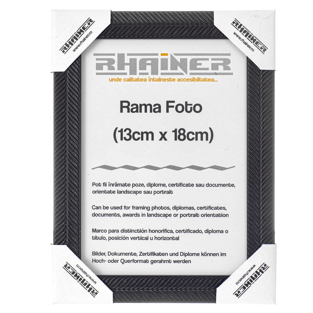 Rama foto Leon negru texturat 13x18