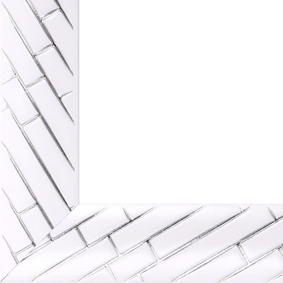 Rama foto Barrio alb+argintiu 10x15