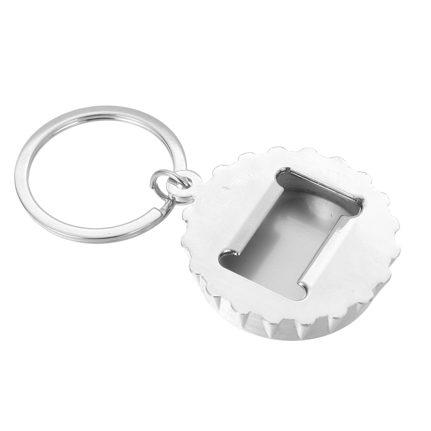 Breloc metalic tip capac de bere cu desfacator - sublimabil
