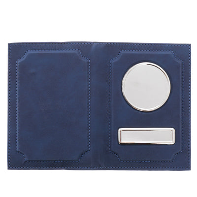 Car document wallet with logo and license plate - navy blue