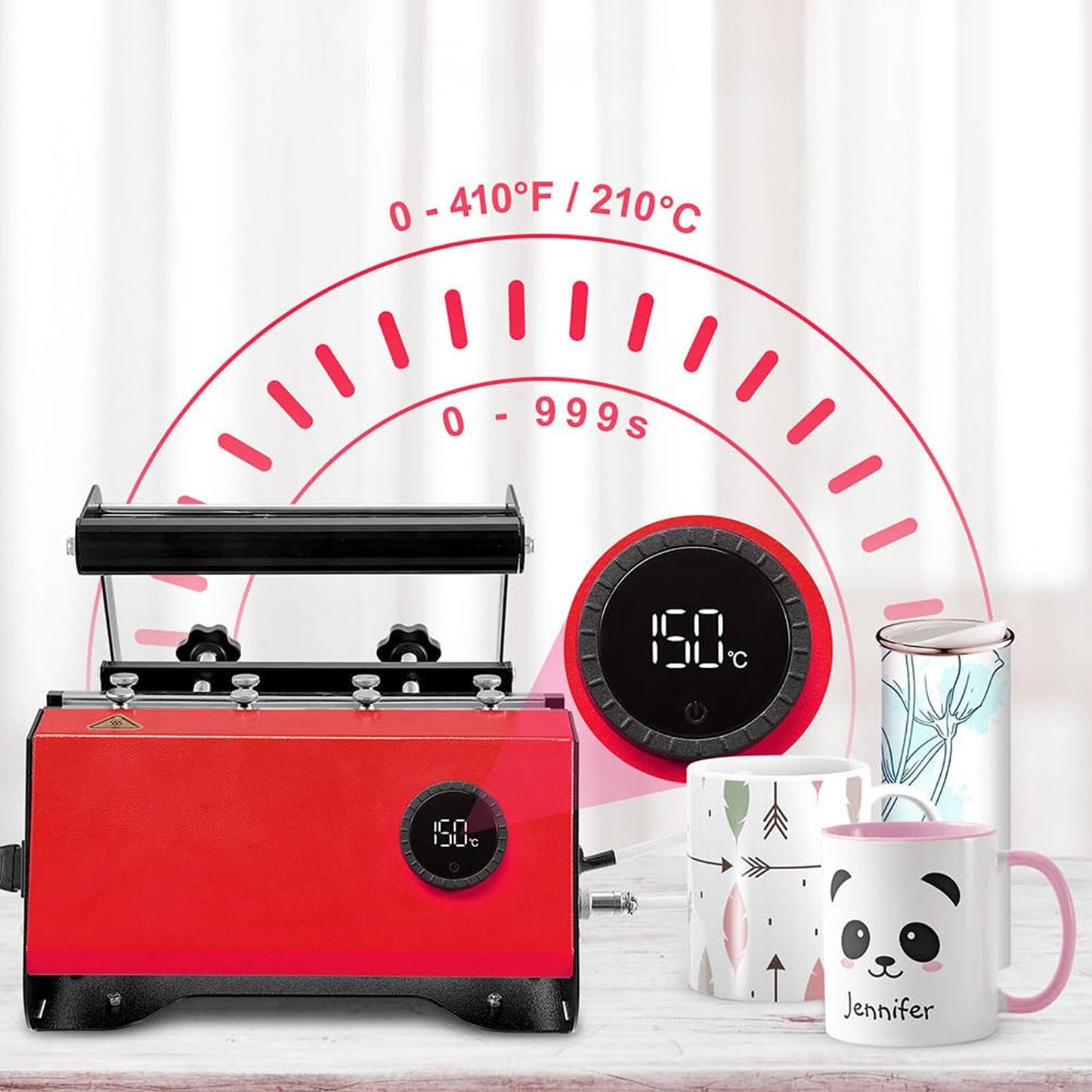 FreeSub heat press with tall sleeve (2 cups / bottles)