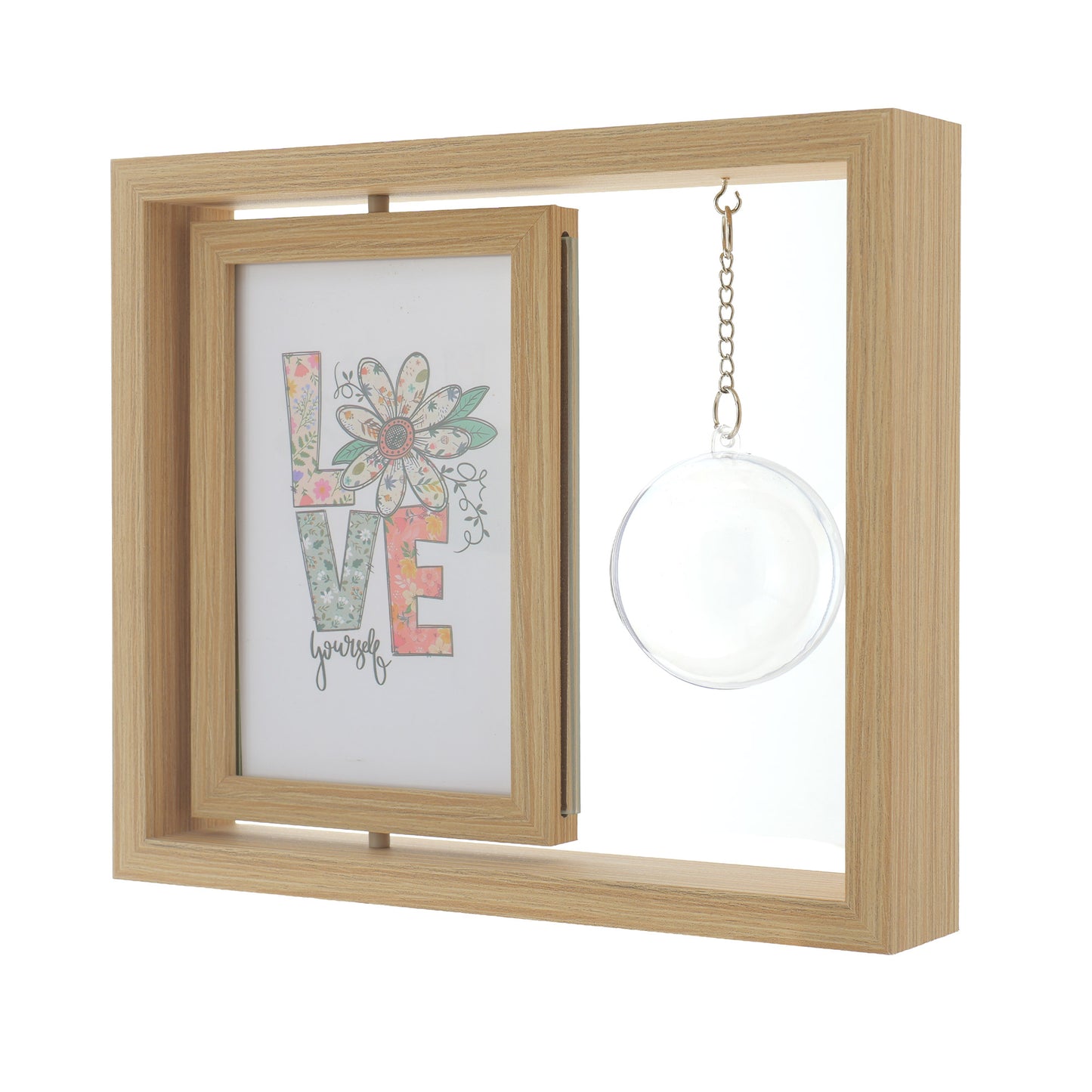 Photo frame 10x15 with suspended photo globe