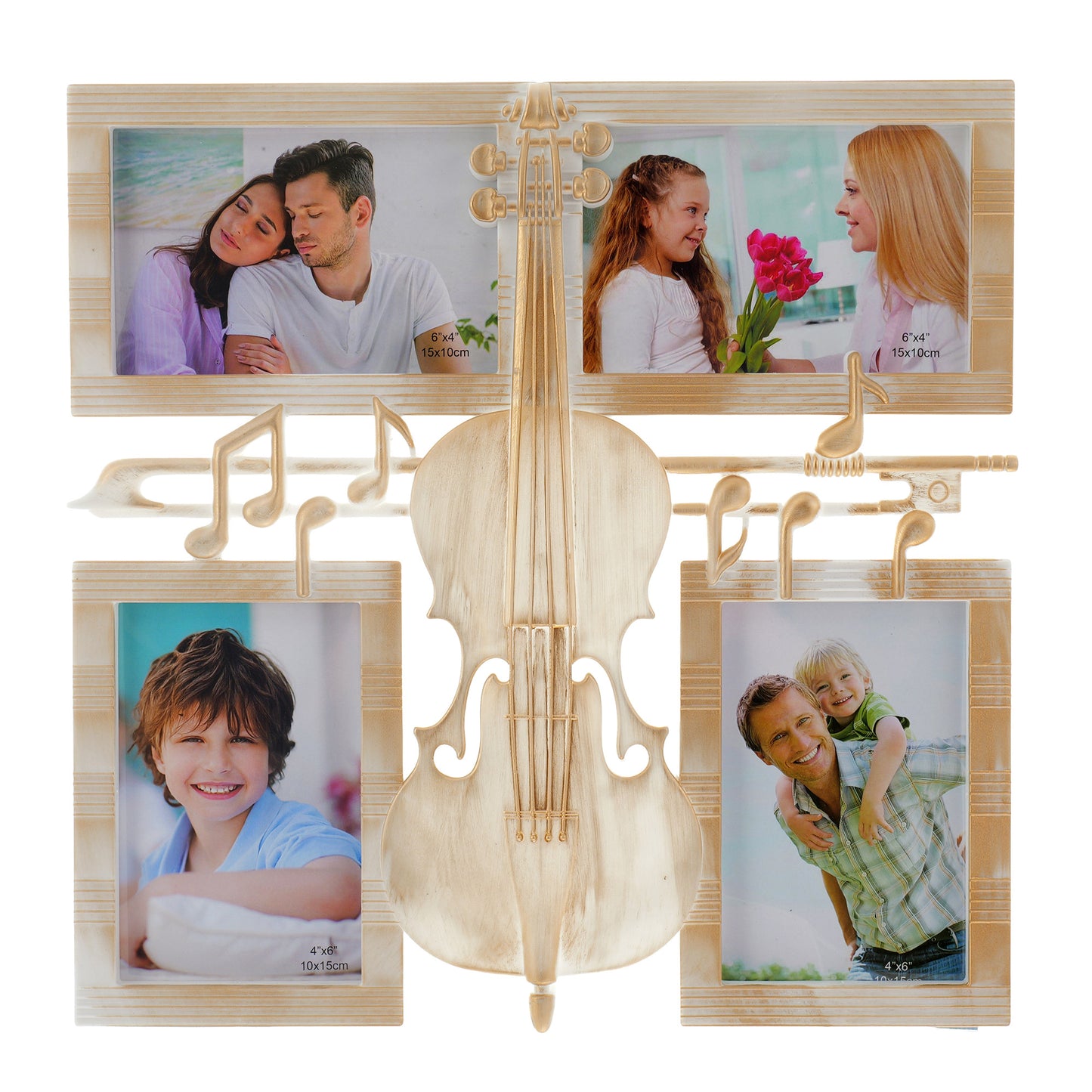 Violin collage photo frame 4 photos