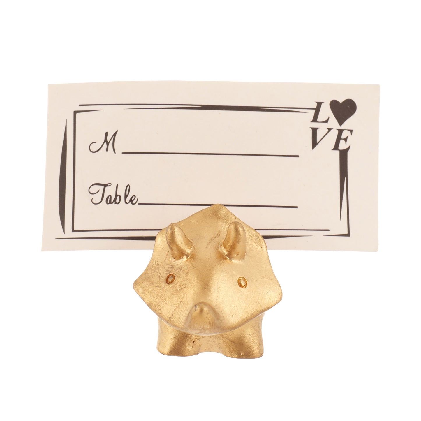 Metal support for table numbers and place cards - DINOSAUR1