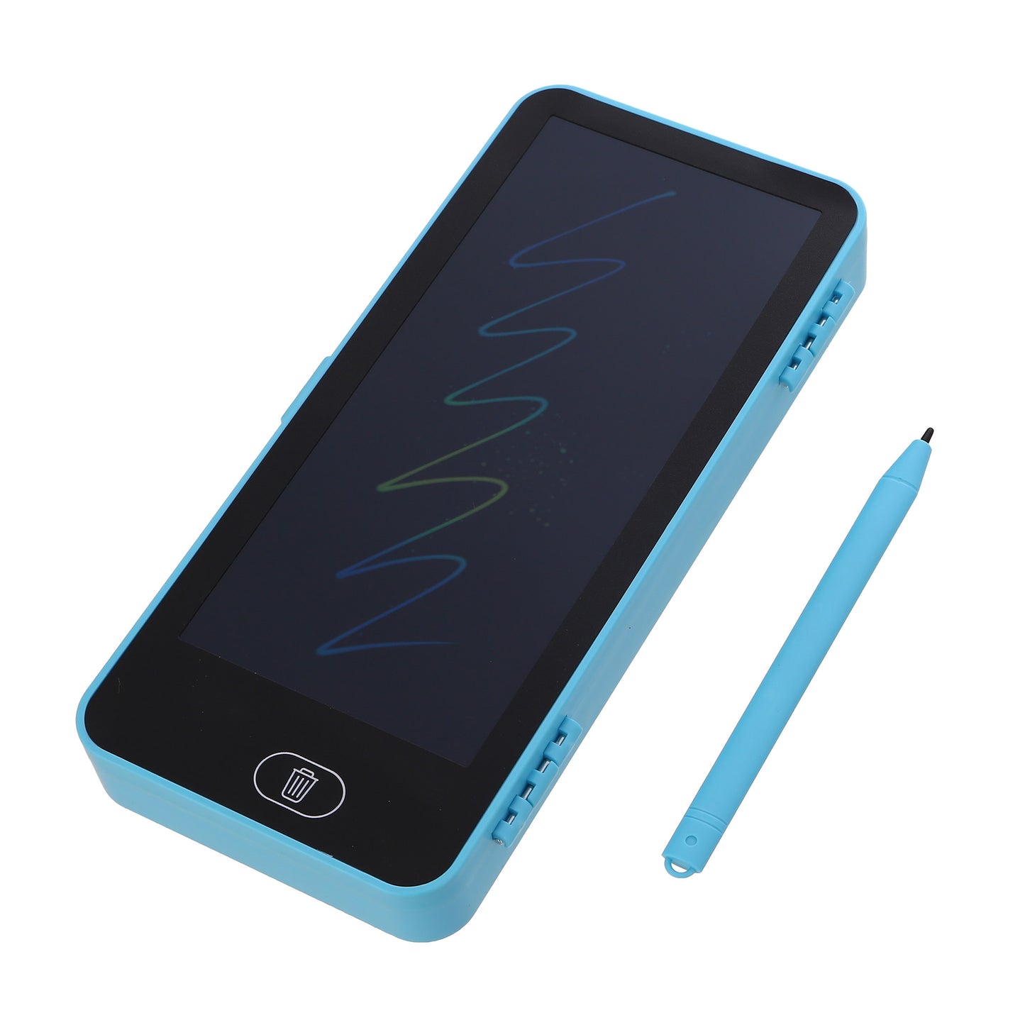 Pencil case with LCD drawing tablet in the shape of a phone
