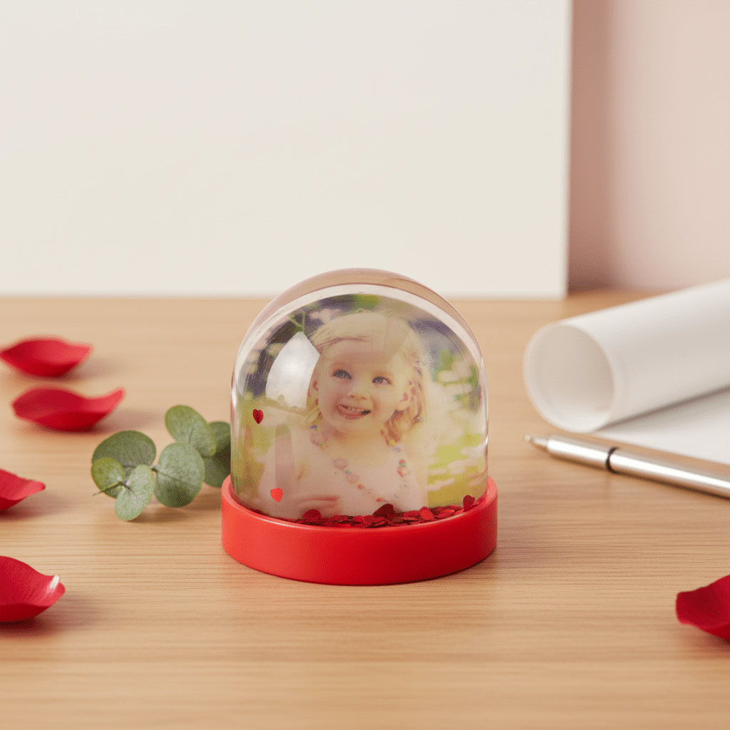 Glob foto rotund - inimi GL124 - Green Print