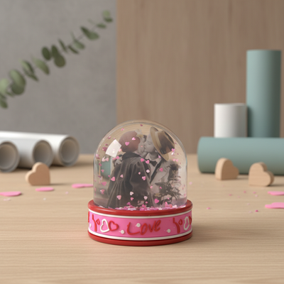 Pink Love photo globe - LED