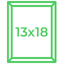 13cm X 18cm - Green Print