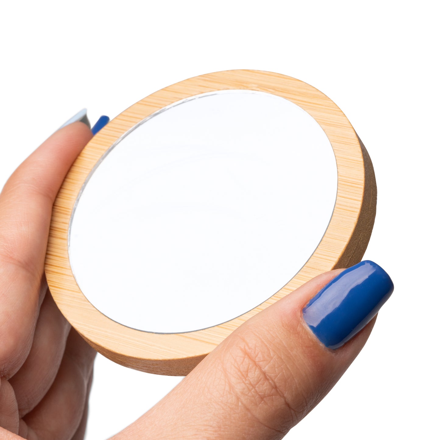 Oglinda de buzunar din lemn bambus ES1487S129 - Green Print