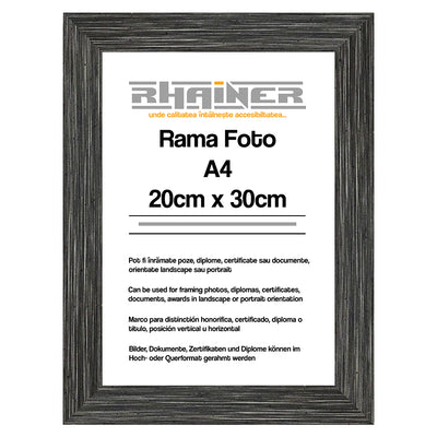 Rama foto Madrid A4 antracit
