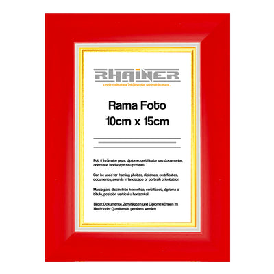 Rama foto Madrid rosu+auriu 10x15