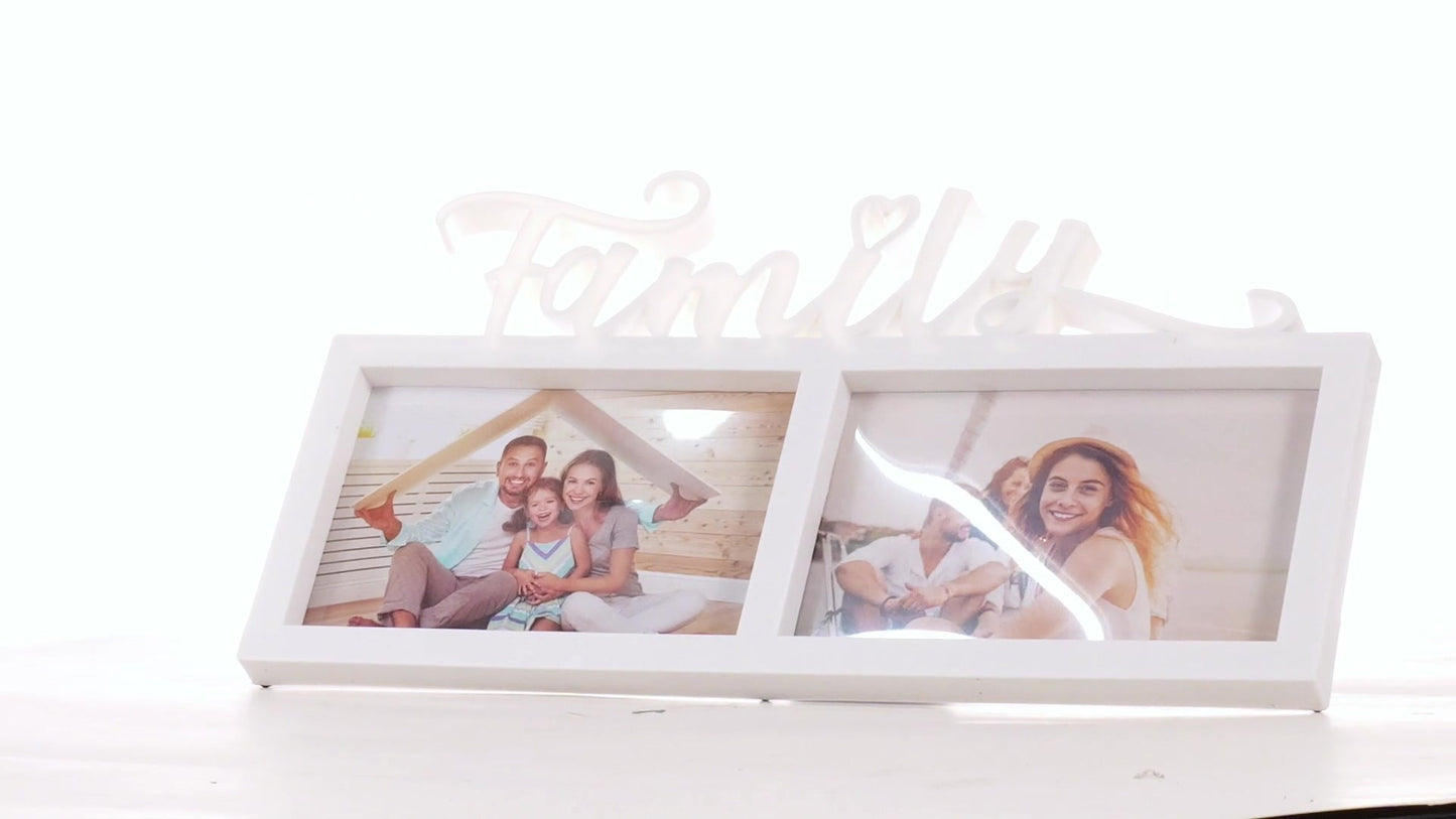 Family photo frame collage 2 photos