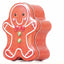 Metal box in the shape of a gingerbread man