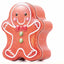 Metal box in the shape of a gingerbread man