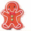 Metal box in the shape of a gingerbread man
