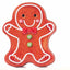 Metal box in the shape of a gingerbread man