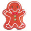 Metal box in the shape of a gingerbread man