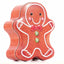 Metal box in the shape of a gingerbread man