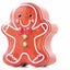 Metal box in the shape of a gingerbread man