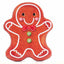 Metal box in the shape of a gingerbread man