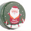 Cutie metalica rotunda verde cu model Mos Craciun XM724624 - Green Print