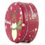 Cutie metalica rotunda rosie cu model ren de Craciun XM724789 - Green Print