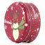 Cutie metalica rotunda rosie cu model ren de Craciun XM724789 - Green Print
