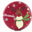 Cutie metalica rotunda rosie cu model ren de Craciun XM724789 - Green Print
