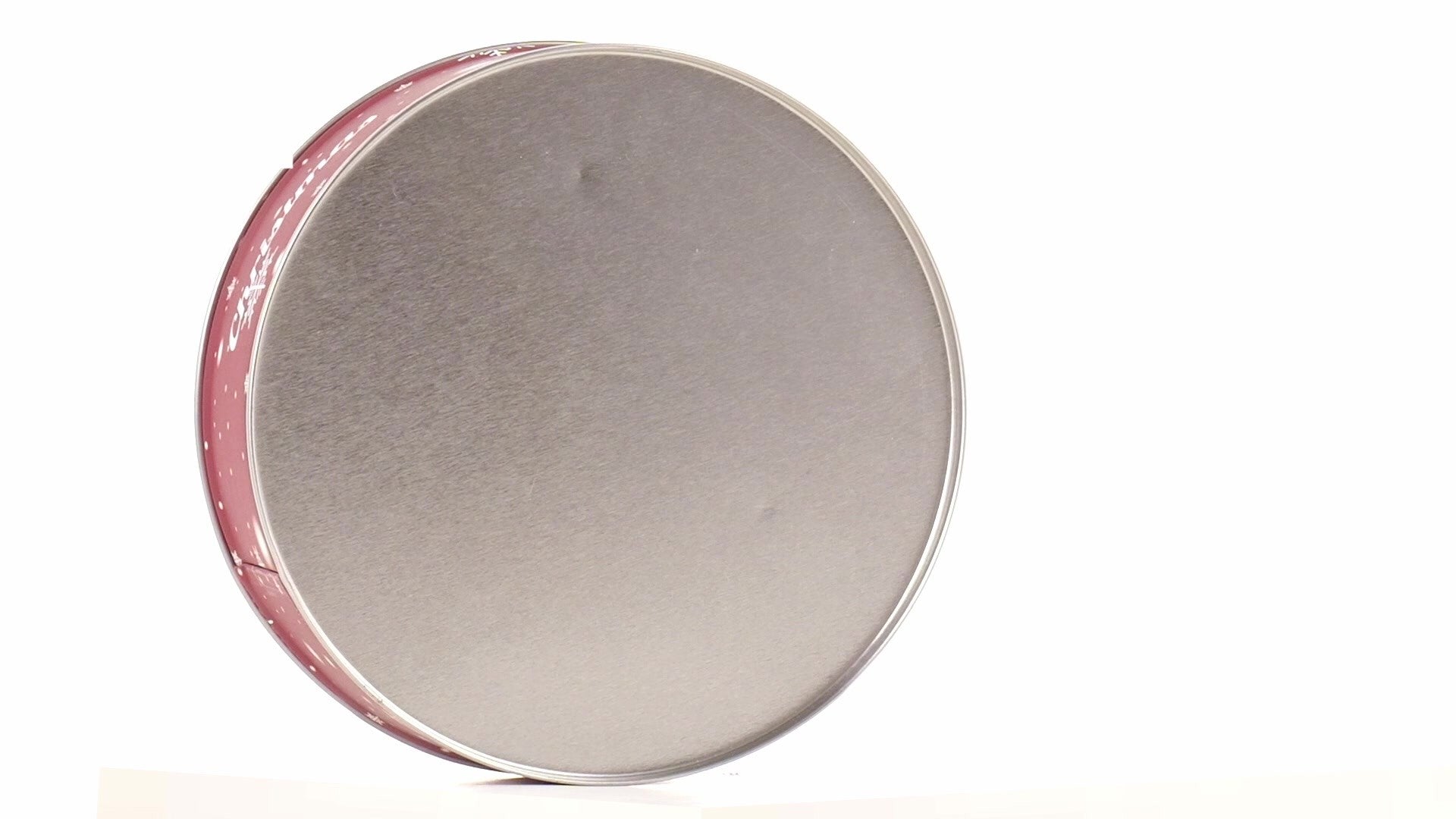 Cutie metalica rotunda rosie cu model ren de Craciun XM724789 - Green Print