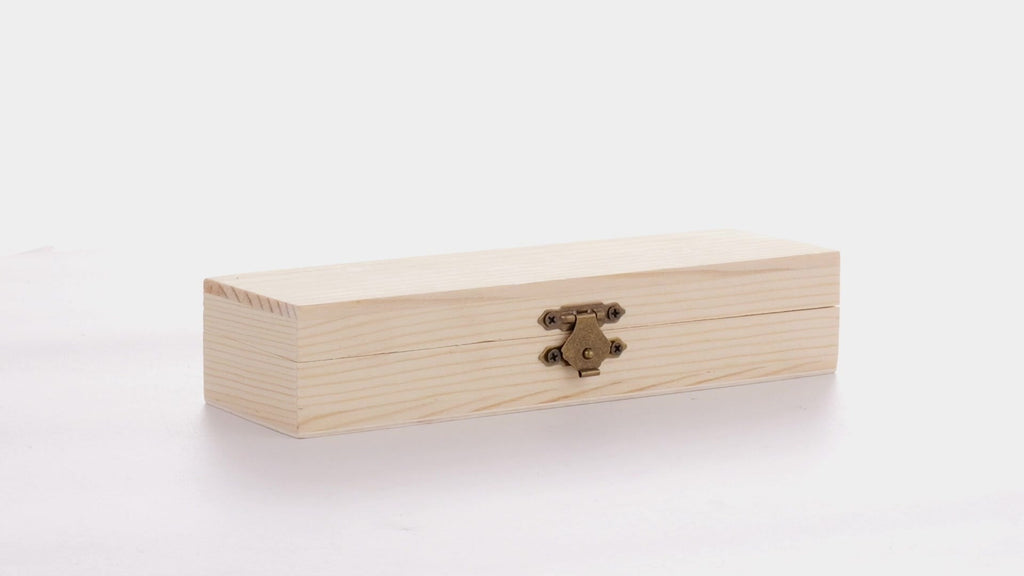 Téglalap alakú fa doboz PEN 18x6x4