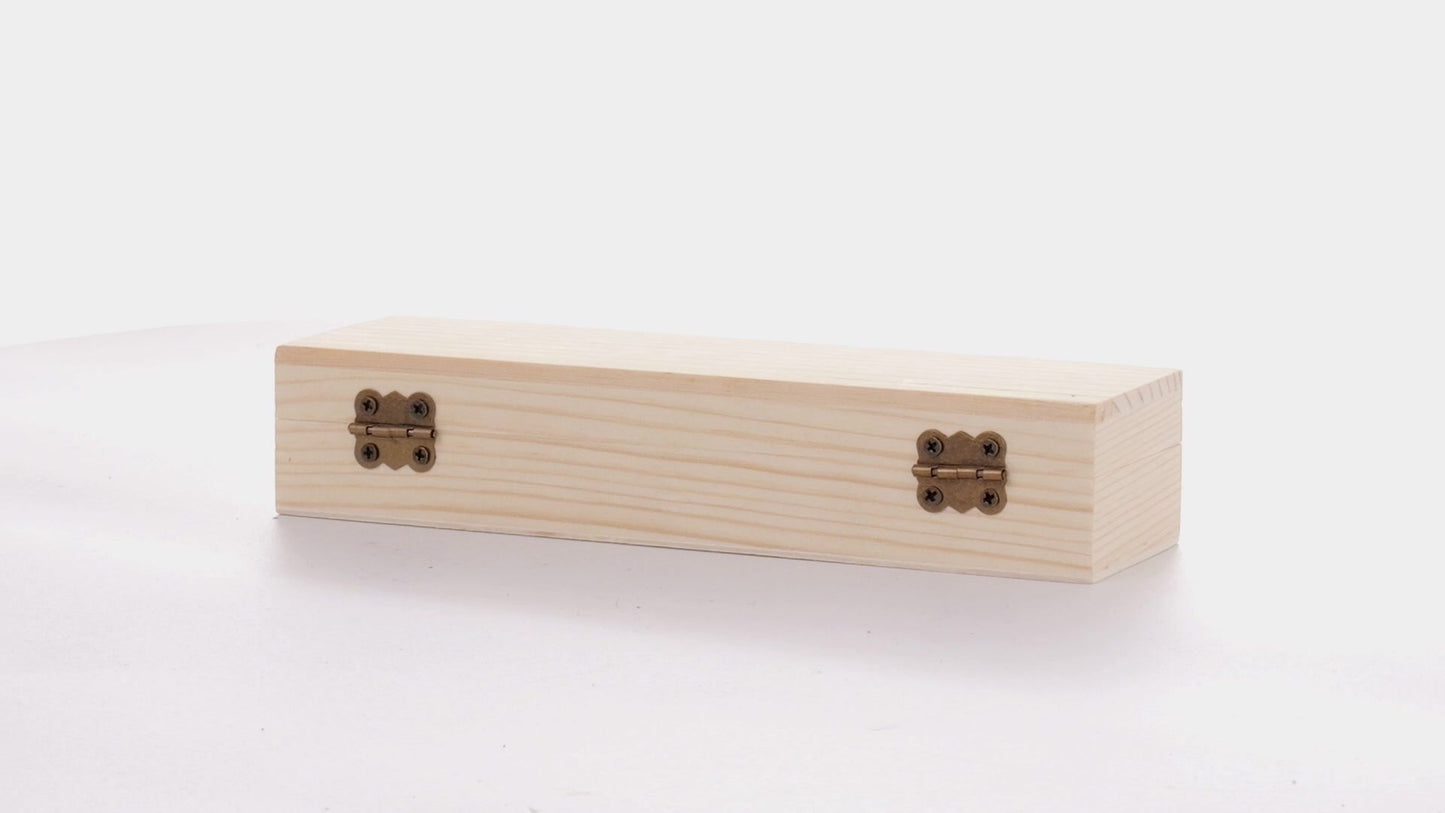 Téglalap alakú fa doboz PEN 18x6x4