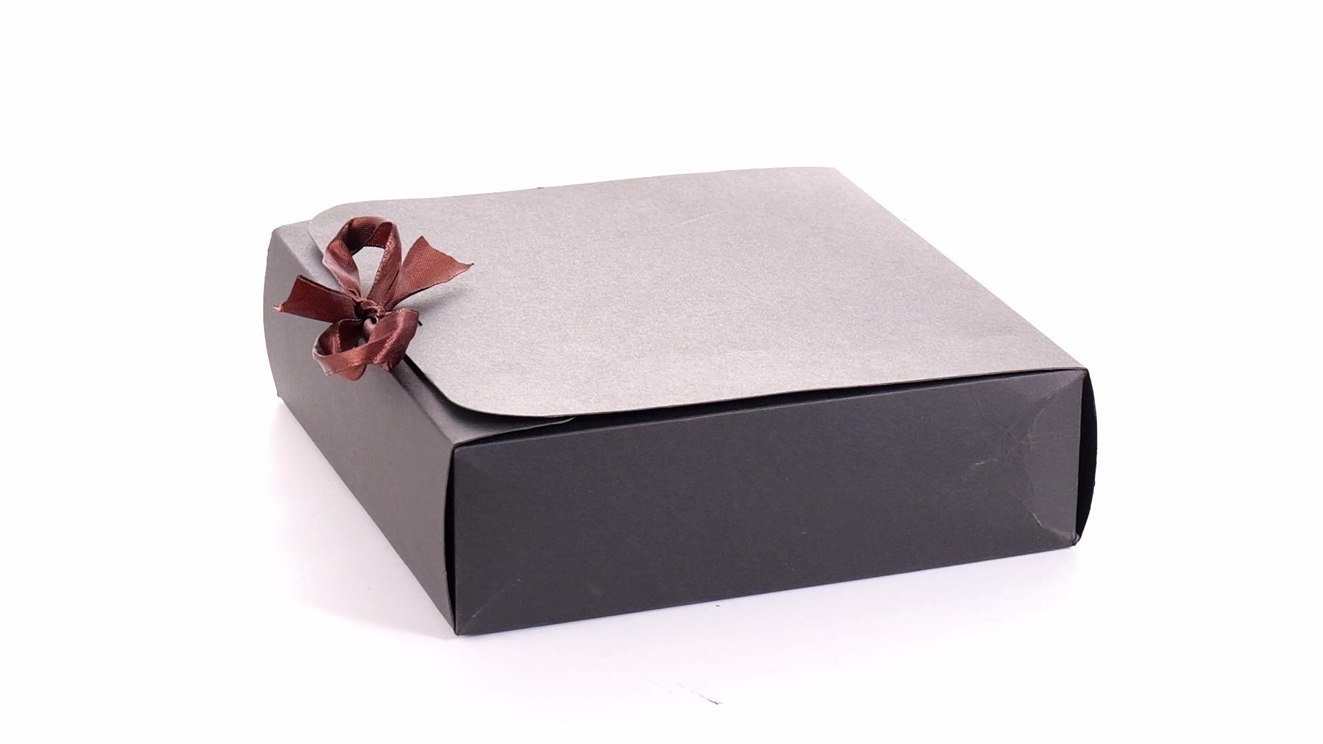 Cutie dreptunghiulara de cadou cu funda B889914 - Green Print