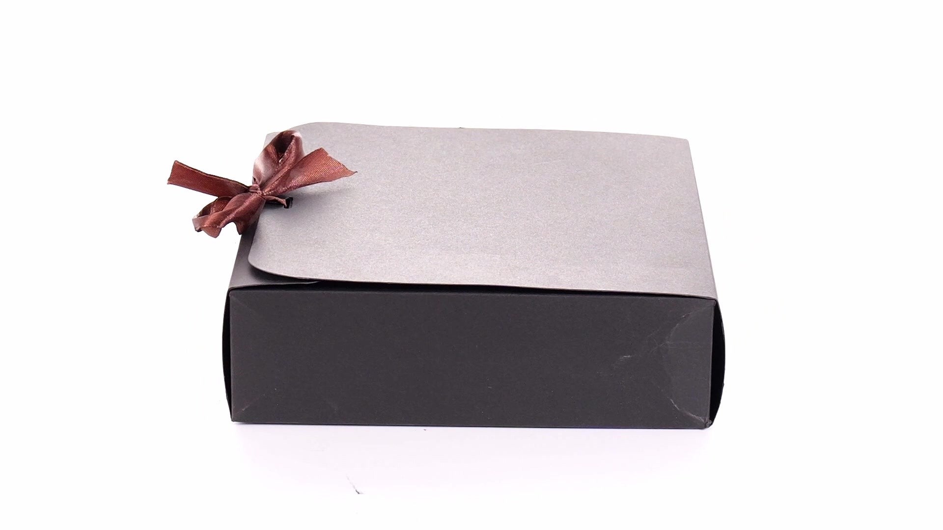 Cutie dreptunghiulara de cadou cu funda B889914 - Green Print