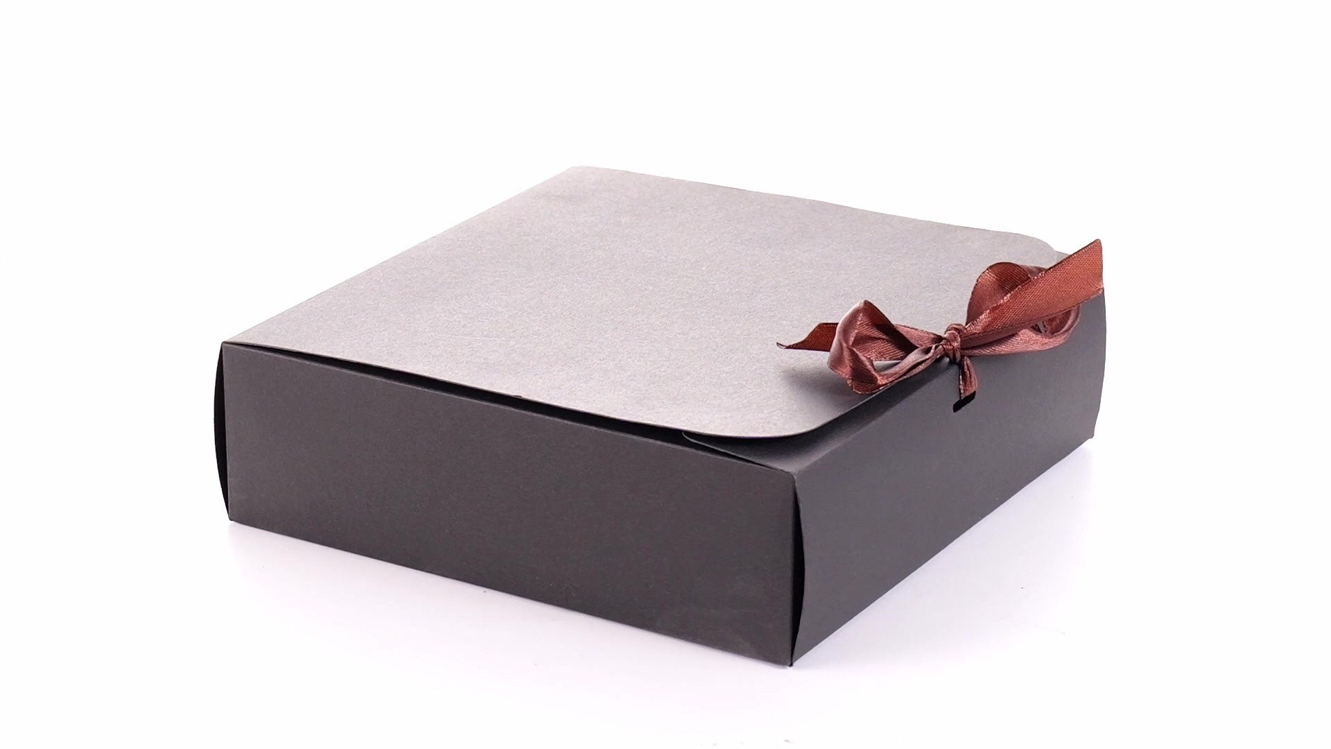 Cutie dreptunghiulara de cadou cu funda B889914 - Green Print