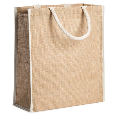 Jute bag with cotton handles 38x42