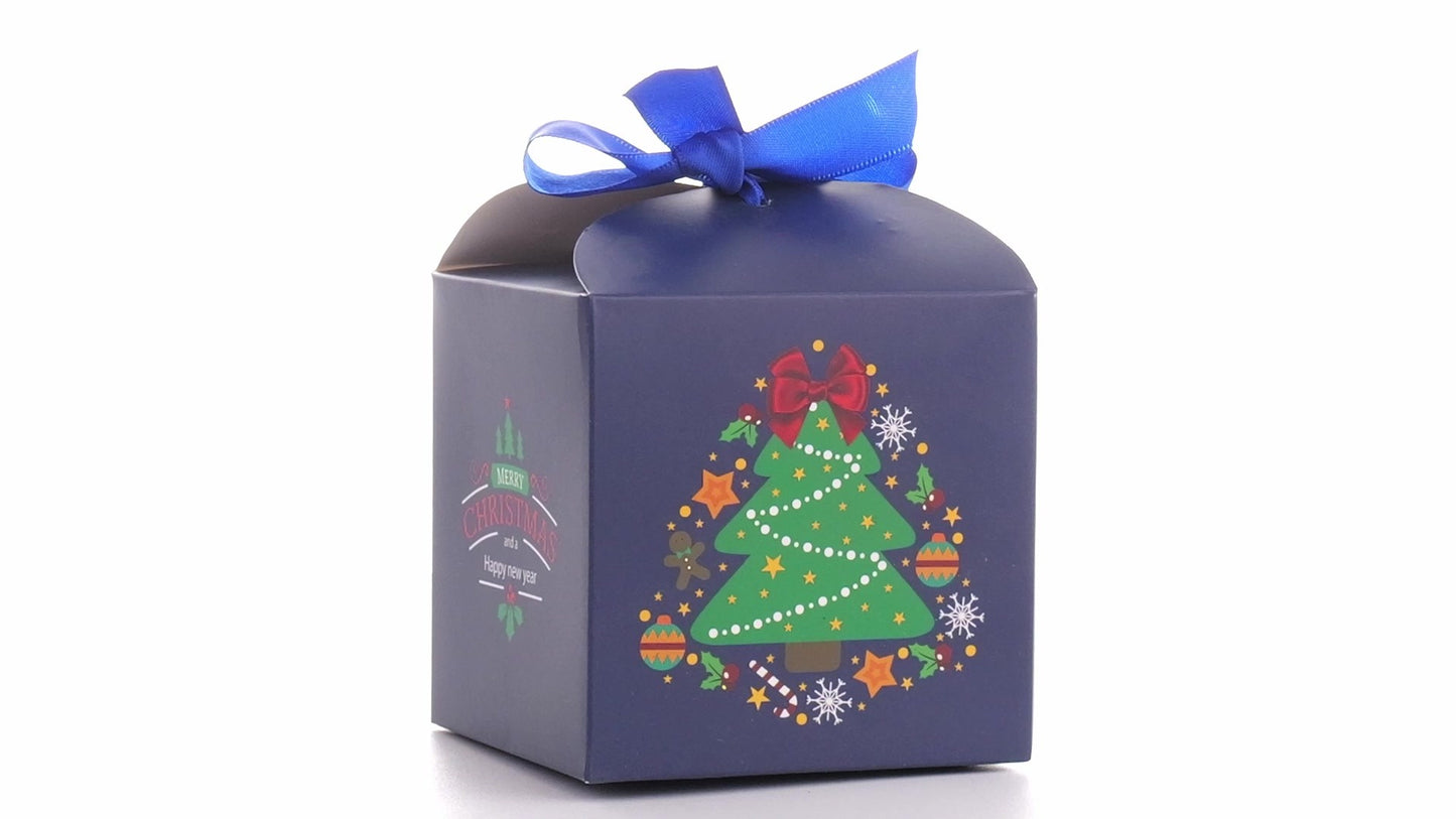 Christmas dog bowls with blue bow
