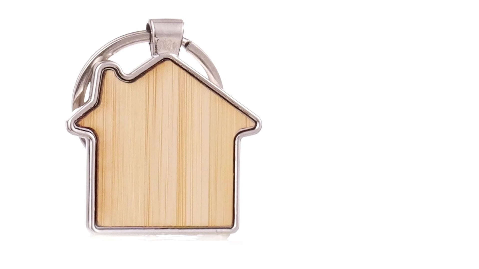 Breloc gravabil casa lemn+metal KO1148S129 - Green Print