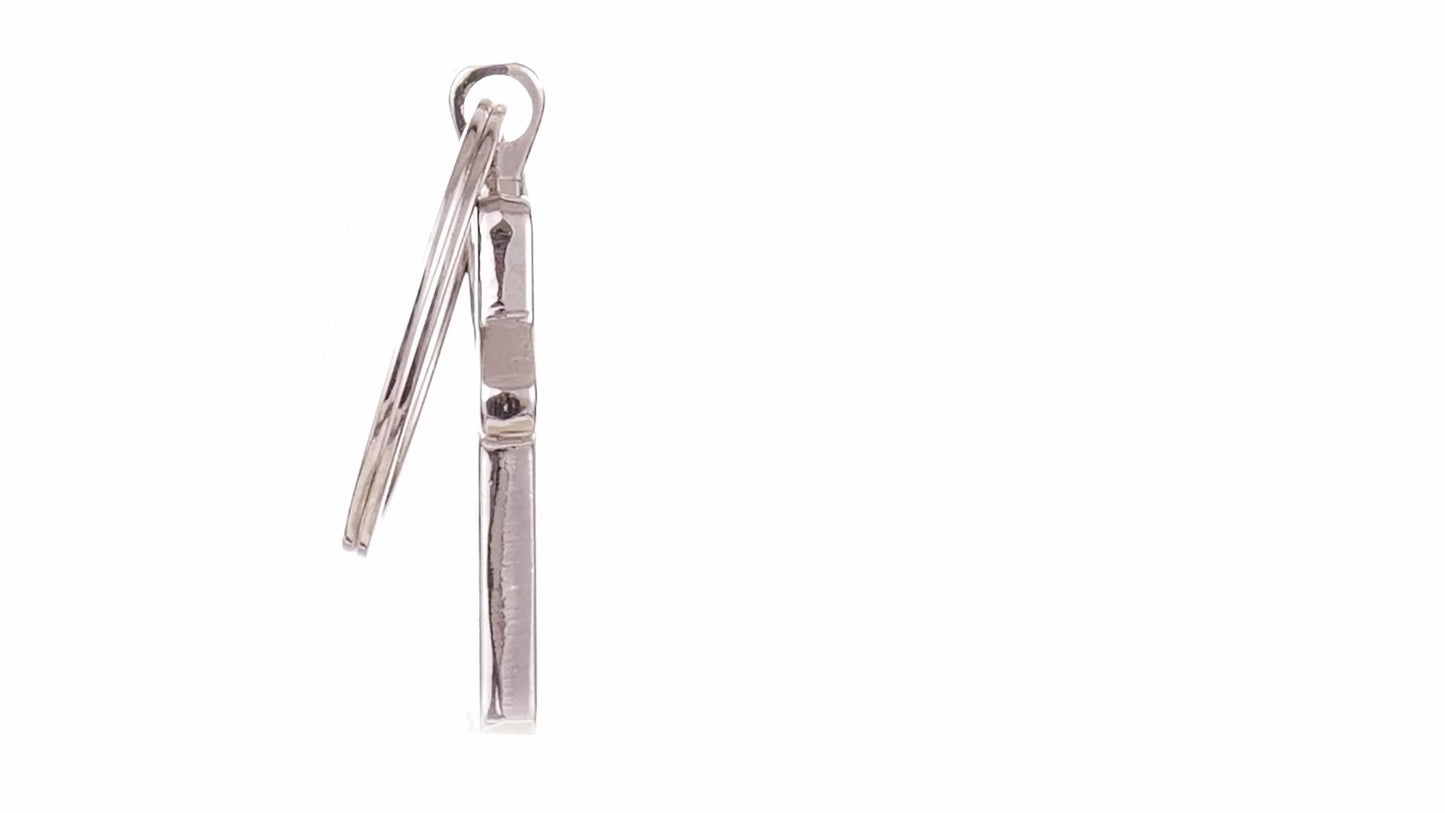 Engraved keychain wooden+metal house
