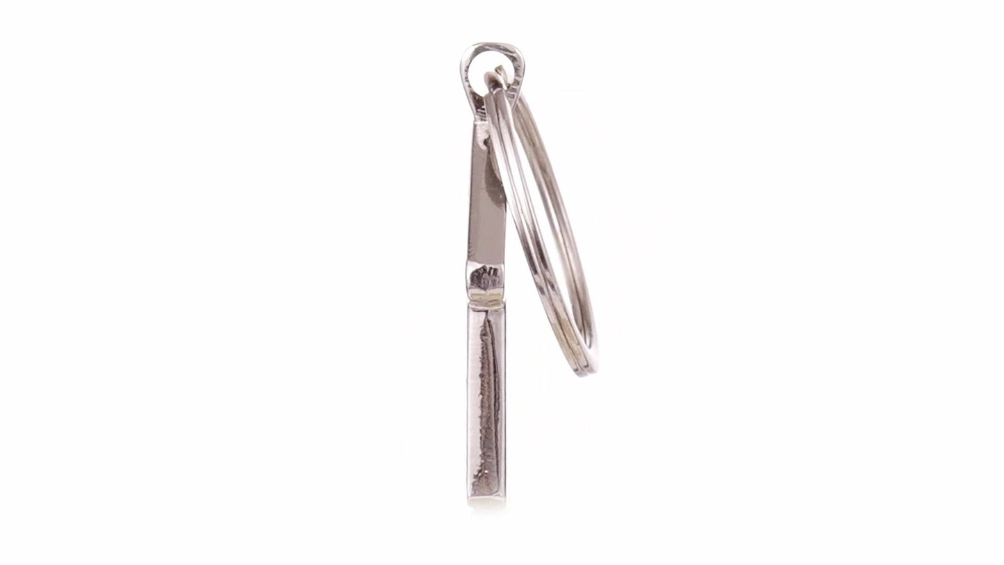 Engraved keychain wooden+metal house