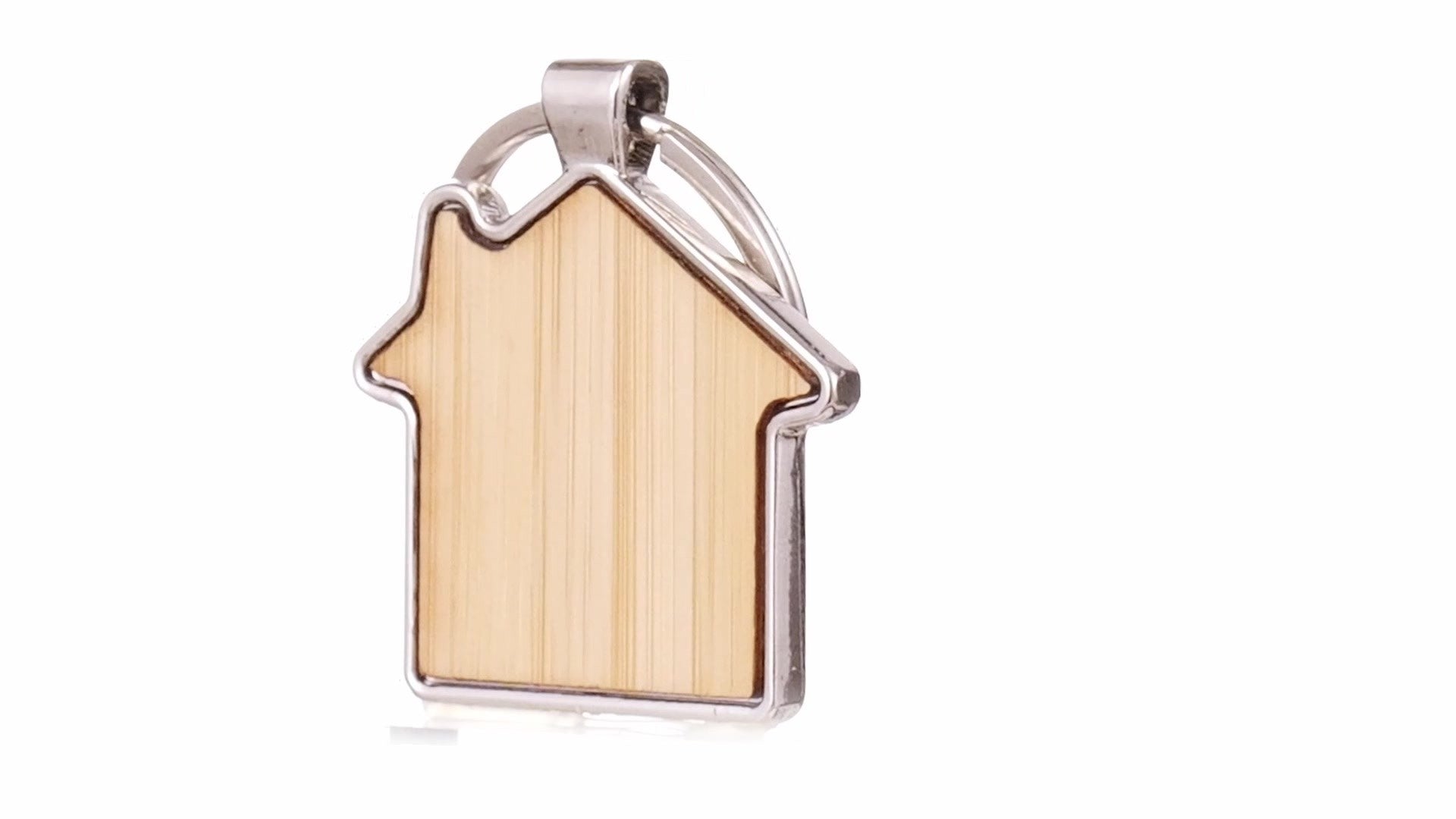 Breloc gravabil casa lemn+metal KO1148S129 - Green Print